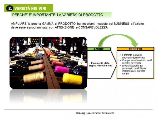 Varietà nei vini importante la varietà di prodotti