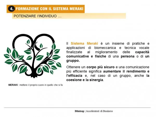 Training with the Meraki system to empower the individual